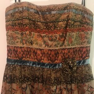 David meister strapless dress. Size 2.